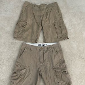 2 Old Navy Khaki Cargos sz 33